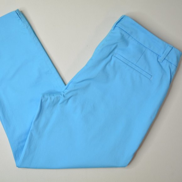 Talbots Pants - TALBOTS Size 10P PETITE Womens Blue STRETCH Cropped CAPRI Chino Trouser Pants